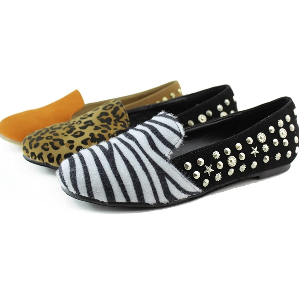 Zebra print flats